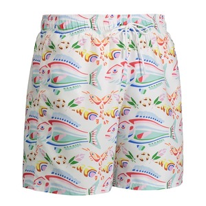 <b>Men's</b> Sublimation Printed Striped Breathable Quick Dry Waterproof Eco-Friendly Anti-Wrinkle Mid Waist Drawstring <b>Shorts</b> Pockets - Product Image 1