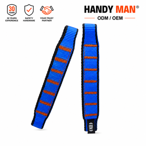 Sangle d'escalade HM en nylon de 16 cm pour chien, type os, à dégagement rapide, couleur personnalisable, design léger de 18 g, 2 boucles et logo tissé - Product Image 1