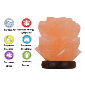 Home Decor Himalayan Salt Lamp Wooden Base Style Himalayan Salt Lamp For Living <b>Room</b> Himalayan Salt Lamp - Product Image 3