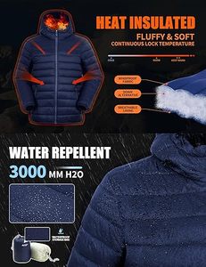 Men's Lightweight Packable Puffer Jacket Waterproof <b>Winter</b> Hood Jacket Custom Packable <b>Quilted</b> Puffer Jacket With Storage Pouch - Product Image 4