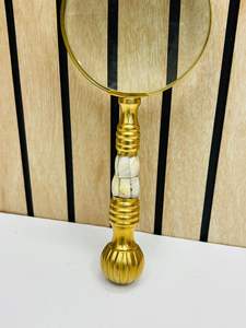 Lupa vintage de 3'' con mango de latón macizo y nácar - Product Image 3