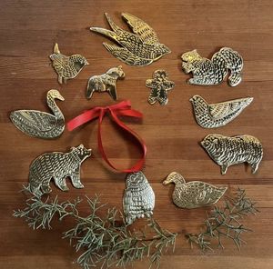 Adornos Navideños de Latón Hechos a Mano con Formas de Animales, Decoración Tradicional Colgante para Interiores, Decoración para Sala de Estar, ex-votos - Product Image 1