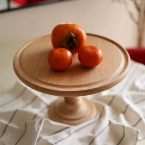 Support à gâteau rond en bois, populaire et durable, écologique, résistant à la chaleur, fait main, passe au lave-vaisselle, pour la maison et la cuisine - Product Image 1