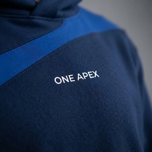 <b>Mens</b> <b>Navy</b> Blue Blue Stripe Hoodie Cotton <b>Fleece</b> Sweatshirt Custom Logo Streetwear Pullover Casual Winter Hooded Top - Product Image 6