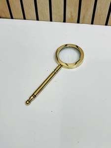 Loupe de poche en laiton de 2 pouces avec poignée en laiton massif |   Loupe de lecture et d'inspection en verre optique - Product Image 4