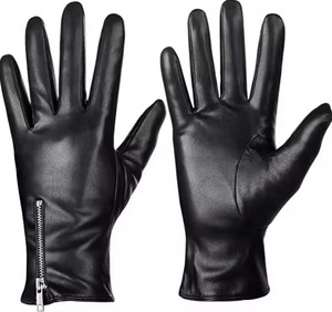 2026 Men's High Quality Leather <b>Touchscreen</b> <b>Gloves</b> Breathable Thermal Eco-Friendly Wrist-Length Casual Winter Wear Needle - Product Image 5