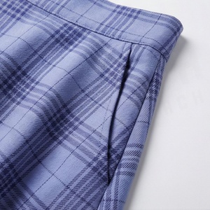 Women A-Line Plaid Mini <b>Skirt</b> Regular Waist Cotton Polyester Woven Casual Style All Seasons - Product Image 5
