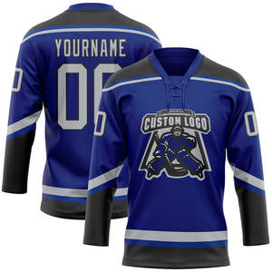 Maillot de hockey par sublimation, 100 % polyester, décontracté, à manches longues, pull sportif avec design personnalisé pour les équipes - Product Image 2