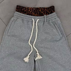 Shorts de jogging décontractés amples à double taille pour hommes 2026, style streetwear, en coton surdimensionné - Product Image 2