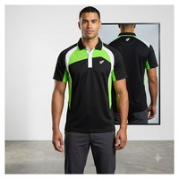 Chemise décontractée sportive pour homme, 100 % coton, 180 g, manches courtes, respirante, séchage rapide, tissu tricoté, logo sur le devant, coupe classique