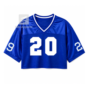 Camiseta personalizada de la hermandad Zeta Phi Beta con cuello en V, color sólido, manga corta, azul y blanca, estilo casual para mujer, de malla de poliéster. - Product Image 2