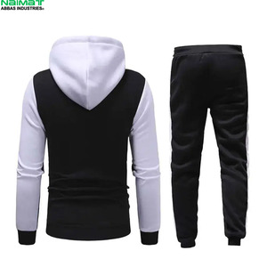 Heavy Weight Dense Fabric Winter Tracksuit Men Extra Warm Hooded Sweatshirt Tapered Ankle <b>Joggers</b> <b>Matching</b> Outfit <b>Sets</b> - Product Image 3