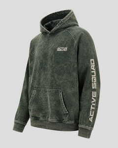 Sudadera Unisex Active Squad de Corte Regular con Cuello Redondo y Cierre de Cremallera, Resistente al Viento, Transpirable e Impermeable, en Franela de Algodón Negro Lavado - Product Image 5