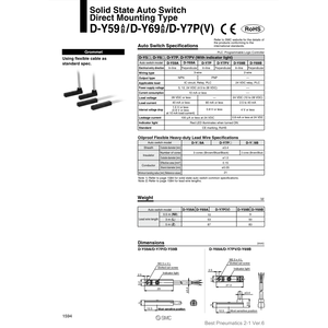 D-Y69B de commutateur automatique pneumatique SMC - Product Image 2