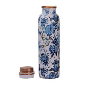 Mustard Floral <b>Copper</b> Water <b>Bottle</b> Printed Designer <b>Drinking</b> <b>Bottle</b> Leakproof Reusable Hydration <b>Bottle</b> for Home Travel Office - Product Image 6