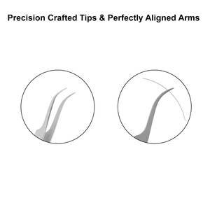Pince à épiler professionnelle en acier inoxydable pour cils et sourcils, noire, avec caractéristiques de sécurité, pointe affûtée - Product Image 1