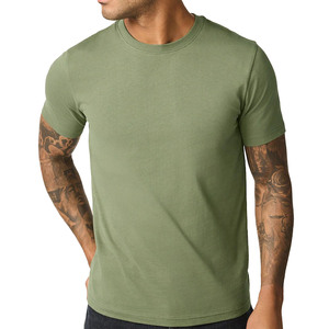 T-shirt col rond pour homme, manches courtes, tricoté, uni, décontracté, usage quotidien, logo personnalisé, grossiste fournisseur Pakistan Chine, personnalisation possible - Product Image 1