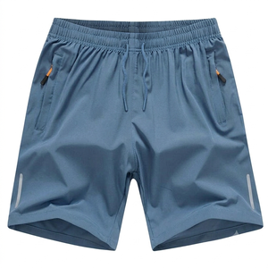 Superior Style Men's Pure Polyester Lightweight Fabric Shorts <b>Knee</b> Length Regular Fit Men's Elastic Waist Shorts At Low Price - Product Image 1