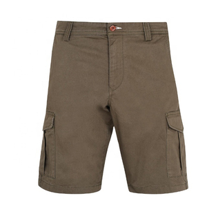 Meilleure Vente Short Cargo Homme en Coton Uni Respirant avec Fermeture Éclair, Style Urbain, Longueur Genou, avec Poches, pour le Travail et la Sécurité - Product Image 1