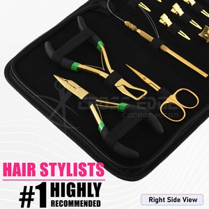 Complete Hair Extension Tool <b>Kit</b>: Pliers, Scissors, Loop Tool, Clips, Needles, and Case Micro <b>Beads</b> Pliers and Loop Tool - Product Image 5