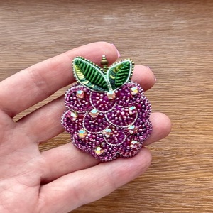 Decorative Seed Beads Beaded Embroidery Crystal Brooch For Fashion <b>Accessories</b> Luxury Handmade Seed Beads Crystal Embroidery - Product Image 5