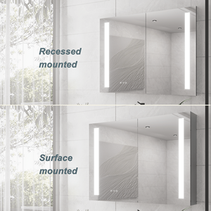 Specchio LED da 36 x 30 Pollici Antiappannamento Dimmerabile da Incasso o a Superficie in Alluminio Luce 3000K~6000K - Product Image 4