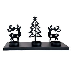 Encantador Portavelas Navideño, Centro de Mesa Festivo para Mesas de Comedor, Fiestas, Repisas de Chimenea y Hogares Invernales - Product Image 4