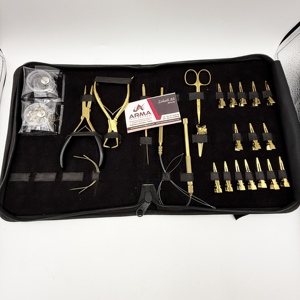 Plasma Gold Hair Extension Tools Kit Tinsel Pliers for Hair Care & Styling Micro <b>Rings</b> Scissor Loops <b>Clips</b> Bead Opener Plier - Product Image 2