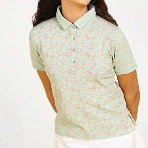 เสื้อโปโลผู้หญิงแบบสั่งทำพิเศษ พร้อมปักโลโก้หรือพิมพ์ลายแบบ Sublimation สำหรับชุดทีม เสื้อโปโลผู้หญิงสำหรับเล่นกอล์ฟ - Product Image 1