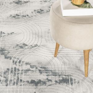 Geometrix GC_DIM1003 Tappeto Runner Grigio 2 Piedi 7 Pollici X 9 piedi 10 pollici Tappeto Decorativo - Product Image 2