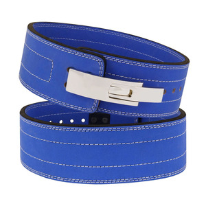 Custom Logo Cowhide Leather Heavy Duty Buckle Gym <b>Belt</b> for Powerlifting Weight Training 10mm 13mm - Product Image 2