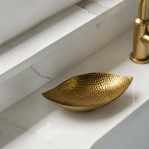 Porte-savon en laiton martelé fait main, style marocain doré, décoration de salle de bain artisanale de luxe - Product Image 6