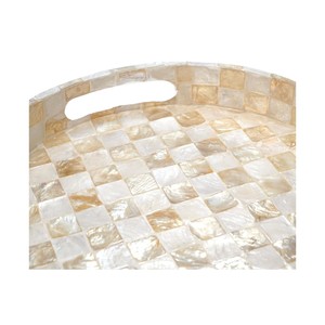 Bandeja de Servir de Lujo con Incrustaciones de Madreperla Hecha a Mano, Bandeja Decorativa para el Hogar, Hotel, Restaurante, para Servir y como Regalo - Product Image 2