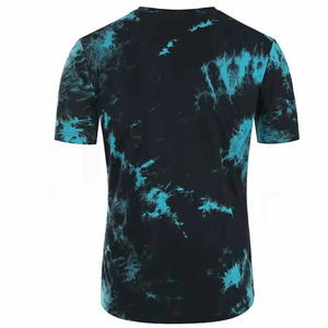 <b>Men's</b> <b>Tie</b>-Dye Short Sleeve T-Shirt O-Neck Knitted Casual Regular Fit Pattern Print Blue <b>Black</b> - Product Image 6