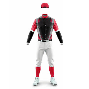 Youth Sizes Plain Sublimated Design Pattern <b>Baseball</b> Uniform Adults Wear Fashion Full Kit Suit Long Sleeve Jersey with Pants - Product Image 2