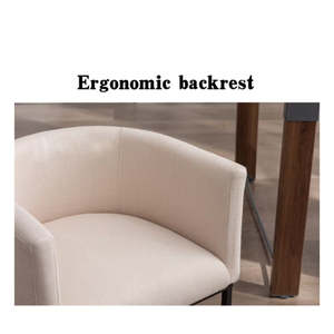 Modern Upholstered <b>Accent</b> <b>Chair</b> with <b>Black</b> Metal Frame and Curved Base for Living Room Hotel Lounge Furniture - Product Image 5