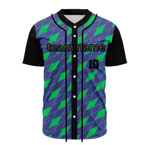 Sublimation Printed Softball Shirt Tackle Twill Embroidery Stitched Baseball Jersey Wholesale Price Baseball Jersey Custom Shirt - Product Image 4