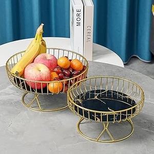 Cesta de Almacenamiento de Frutas con Diseño Geométrico para Decoración de Mesa, Nuevo Producto Elegante y de Alta Calidad, Cesta Metálica para Almacenamiento de Alimentos - Product Image 3