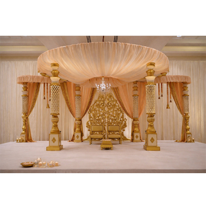 เสาจัลีงานแต่งงานอินเดียใต้สุดอลังการ แมนดาปทันสมัยแบบดั้งเดิม ทำจากไฟเบอร์กลาส ขนาดสั่งทำได้ หรูหรา น้ำหนักเบา ใช้ได้ทั้งภายในและภายนอกอาคาร - Product Image 1
