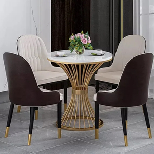 <b>Marble</b> <b>Top</b> New Design Round Dining Tables 4 Seater Metal Dining Table Best Modern Restaurant Dining Table - Product Image 2