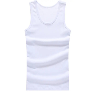 <b>Men's</b> <b>Black</b> Solid O-Neck Knitted <b>Tank</b> <b>Top</b> Casual Sleeveless Vest Plain Dyed Style - Product Image 2