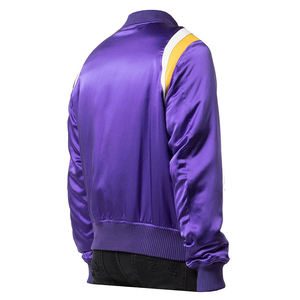 เสื้อแจ็คเก็ตวาร์ซิตี้ผ้าซาติน ยูนิเซ็กส์ สไตล์พรีปปี้ สีดำชมพู ปักโลโก้ด้านหน้า ทรงปกติ ใส่ได้ในฤดูใบไม้ร่วง - Product Image 6
