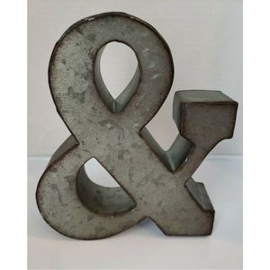 Letras del Alfabeto de Metal Galvanizado Industrial para Decoración de Paredes, Letras Metálicas 3D Rústicas Grandes para Decoración del Hogar, Letreros para Eventos, Venta al por Mayor - Product Image 3