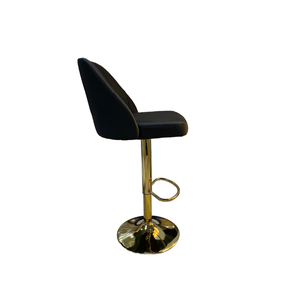 Modern Bar <b>Stool</b> with <b>Adjustable</b> <b>Height</b> Swivel Upholstered Seat Stainless Steel Pedestal Base for Restaurants Cafes Home Use - Product Image 3