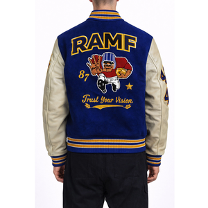 Blouson bomber tendance pour homme, style pop-culture – Design ton sur ton pastel, détails de badges rétro - Product Image 4