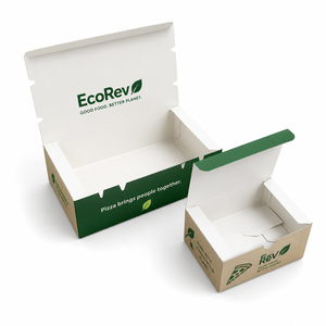 Cajas de Papel Biodegradables y Ecológicas para Alimentos, Resistentes a la Grasa, para Alitas de Pollo, Comida Rápida, Pollo Frito - Product Image 1