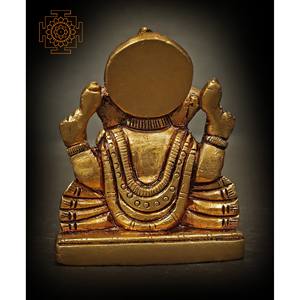 รูปปั้นพระพิฆเนศขนาดเล็กทำด้วยมือรูปปั้นพระพิฆเนศในรูปปั้นอินเดียทองเหลืองสำหรับเป็นของขวัญ - Product Image 3