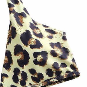 Ensemble bikini femme taille haute couleur unie avec soutien-gorge triangle rembourré amovible en tissu côtelé extensible et décolleté plongeant en V push-up - Product Image 4