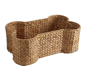Organic Shape Pet Water Hyacinth <b>Storage</b> <b>Basket</b> Decorative Natural Woven Organizer for Living Room Bedroom Stylish OEM ODM - Product Image 5