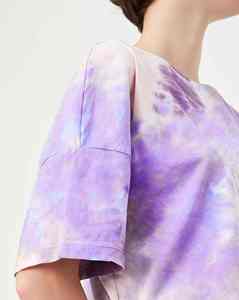 Conjunto de Verano de Tela Suave con Estampado Tie Dye, Ligero, Informal, Cómodo, de Corte Relajado y Secado Rápido para Mujer - Product Image 3